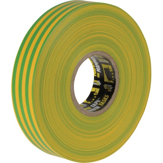 Insulation Tape - Yellow/Green - 19mm x 33m