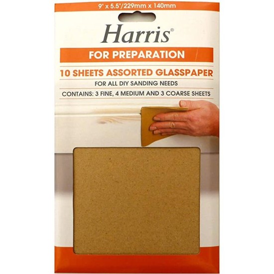 Harris Glasspaper 4 Sheet Pack Medium 328