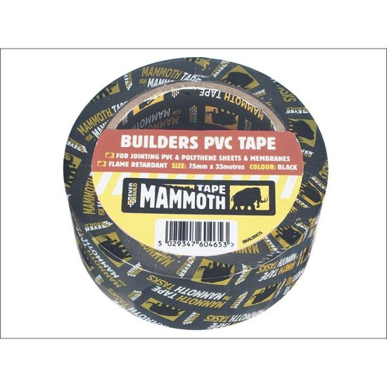 Mammoth PVC Tape Black 50mm X 33m