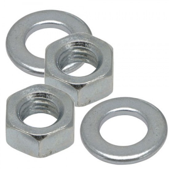 16mm Nuts and Washers (BZP) Pack of 4