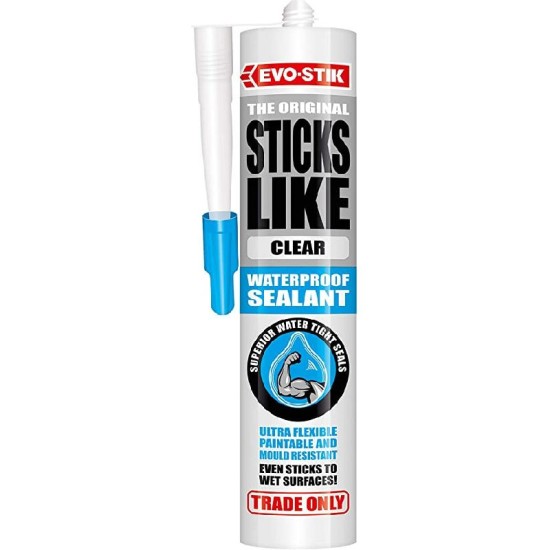 Evo-Stik Sticks Like Waterproof Sealant Clear C20