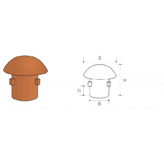 Mushroom Pot Ventilator 205mm External