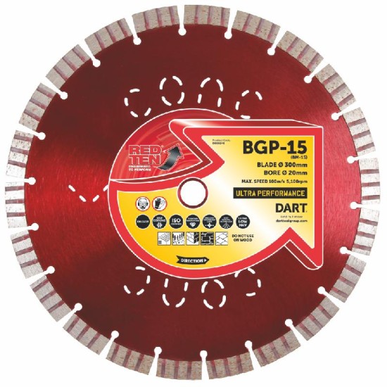 DART Red Ten BGP-15 Diamond Blade 115Dmm x 22B