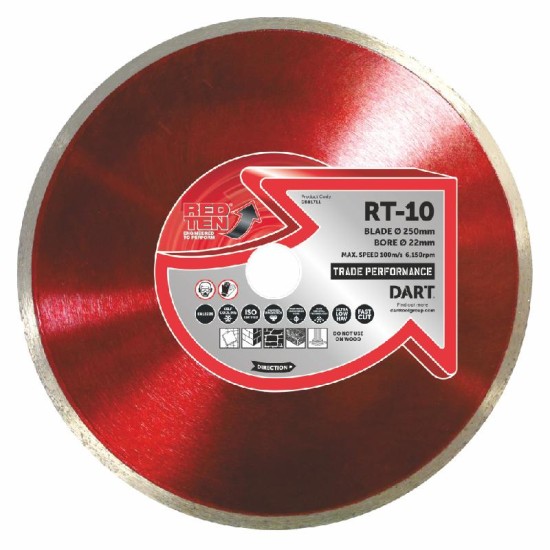 DART Red Ten RT-10 Ceramic Dia. Blade 115Dmm x 22B