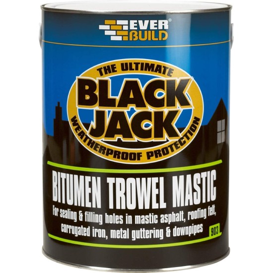 Everbuild 903 Bitumen Trowel Mastic - Black - 2.5L