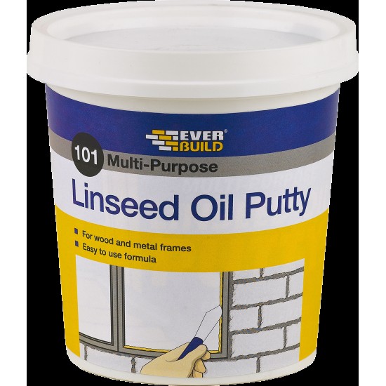 Everbuild 101 Multi Purpose Linseed Oil Putty Natural - 1kg