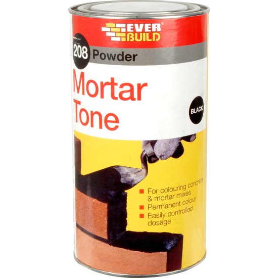 Everbuild 208 Powder Mortar Tone - Black - 1kg