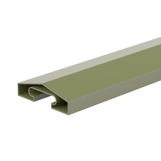 FM DuraPost Capping Rail 65mm 2.45M Olive Grey RAL 7002