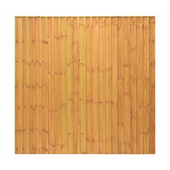 Golden Brown Grange Feather Edge Fence Panel 1830mm x 1520mm (6ft x 5ft)