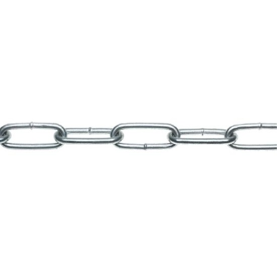 Chain BZP 4mm Long Link Welded Per Meter