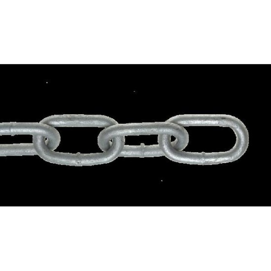 Chain BZP 6.5mm Long Link Welded Per Meter