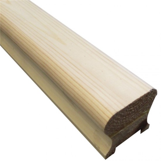 Pine Handrail 56 x 59 x 2.4mm Long 41mm groove
