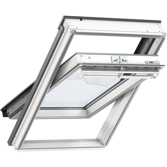 Velux GGL 2070 White Painted Centre Pivot Roof Window  940 x 1400mm