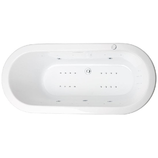 Grosvenor Freestanding Bath with Option 6 Whirlpool Size: 1700 x750 - Bath Spec: Standard Spec