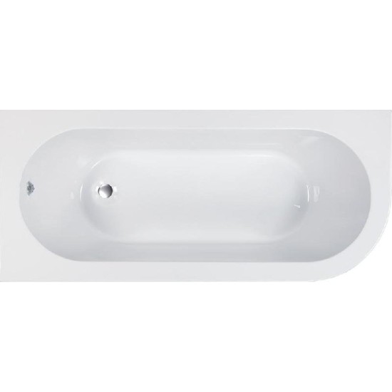 Kansas Offset Bath & Skirt with Option 6 Whirlpool System Size: 1700 x 725mm - Handing: Right Hand