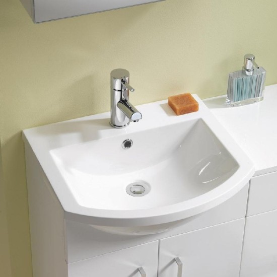 Q-Line Curved Resin Basin Basin Size: 600 x 350mm