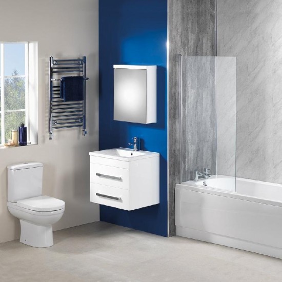 Carolina Furniture Suite BathSize: 1500 x 700 - PanType: Comfort Height - Finish: Textured Grey Walnut Furniture