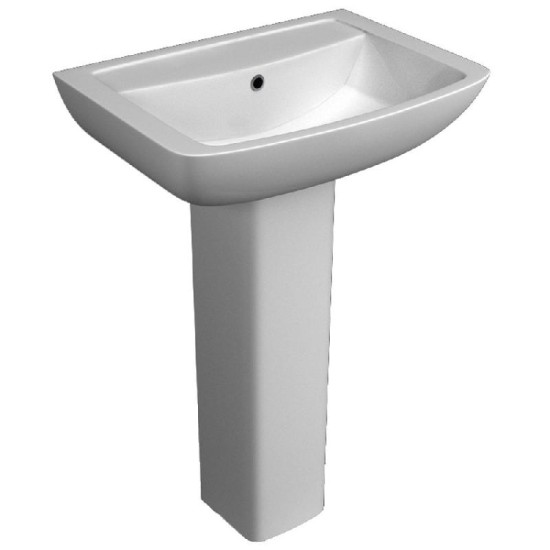 Eden 550 x 415mm Basin & Pedestal Basin Size: 550 x 415 - Pedestal Option: Full Pedestal