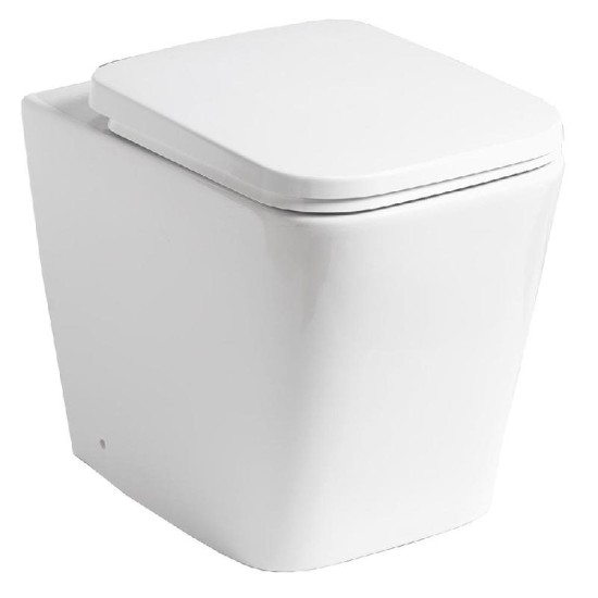 Monza Rimless Back-to-Wall Pan & Soft Close Seat WC Option: Back-to-Wall Pan & Soft Close Seat