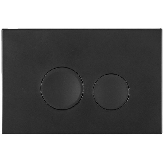 Ohio Round Push-Button & Plate - Matt Black (For Ascent Pneumatic Cistern)