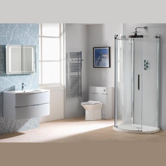 Venice Rimless Back-to-Wall Suite Oregon 900 x 480mm Basin Gloss White