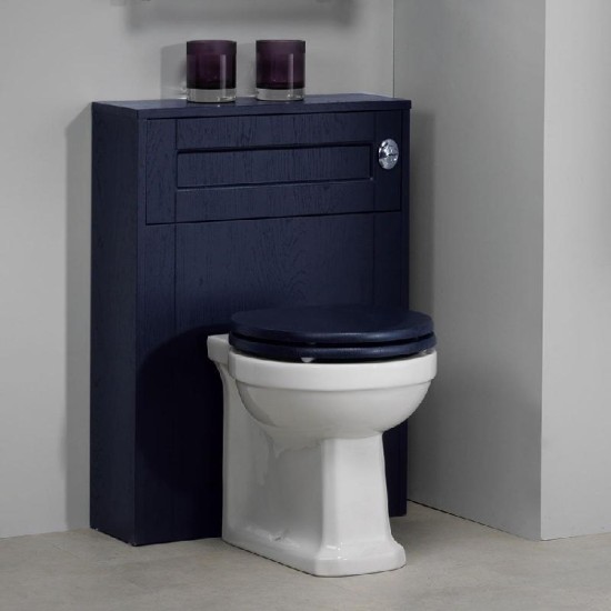 Vienna 60 WC Base Unit Size: 600 - Furniture Colour: Ash Grain Indigo