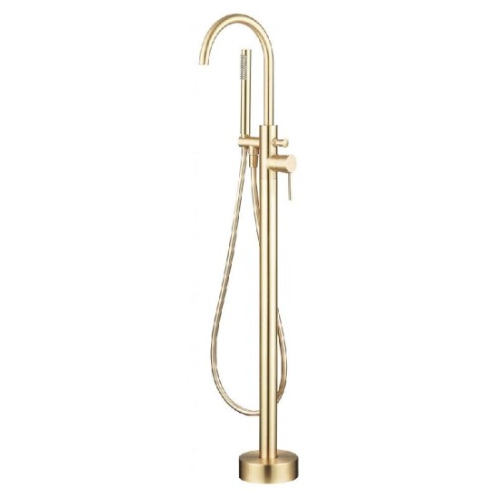 Tuscany Floorstanding Bath Shower Mixer Brushed Gold