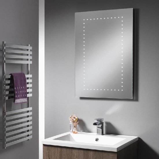 Atlanta Battery Operated Mirror with LED Lights - 2 Size Options Size: 600 x 700