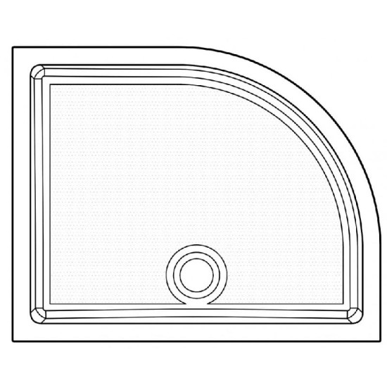 Genesis 40mm Anti-Slip Offset Quadrant Tray Size: 1000 x 800 - Leg and Panel Kit: Leg & Panel Kit - Handing: Left Hand