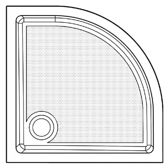 Genesis 40mm Anti-Slip Quadrant Tray Size: 800 x 800 - Leg and Panel Kit: Leg & Panel Kit
