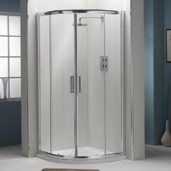 Ascent 8mm 2-Door Quadrants with Easy-Clean Glass Size: 800 x 800