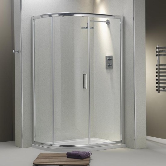 Ascent 8mm 1-Door Offset Quadrants with Easy-Clean Glass Size: 1000 x 800