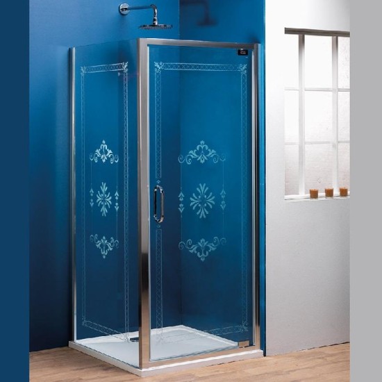 Nostalgic 6mm Pivot Doors with Easy-Clean Glass Size: 800 - Side Panel Size: No Side Panel