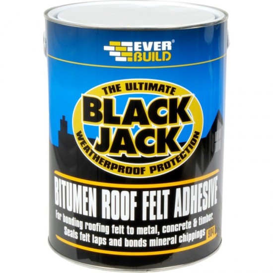 Everbuild Black Bitumen Roof Felt Adhesive - 5L