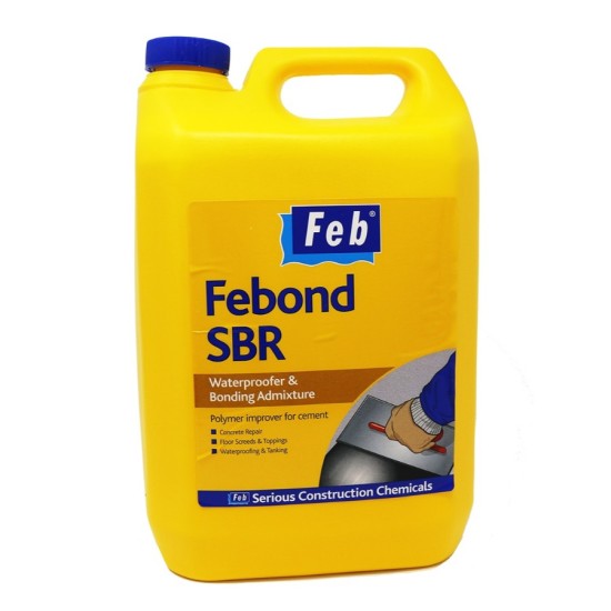 Febond SBR Waterproofer & Bonding Admixture - 5L