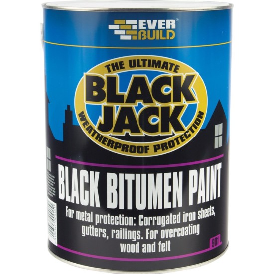 Everbuild Black Bitumen Paint - 5L