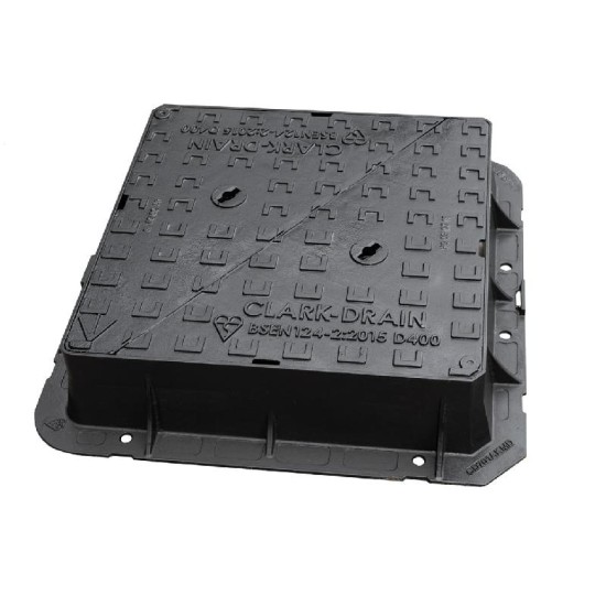 Clarkdrain Double Triangle Cover and Frame 600 x 600 Ductile Iteon (D400) 150mm Deep