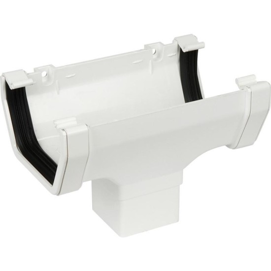 114mm Square Running Outlet White