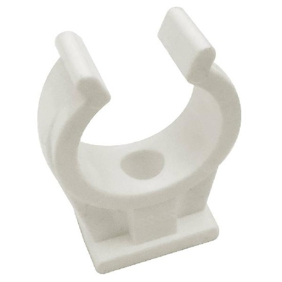 Plastic Snap On Open Pipe Clips 15mm