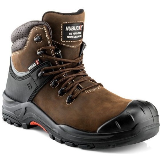 Buckler Nubuckz Brown Safety Non-Metallic Boots Size 7