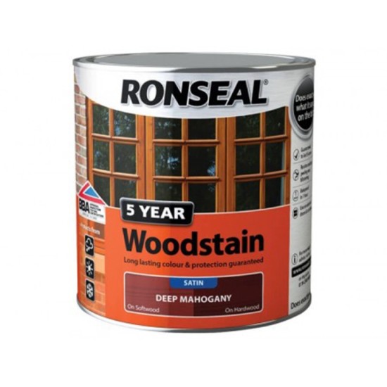 Ronseal Trade 5 Year Woodstain 750ml Deep Mahogany