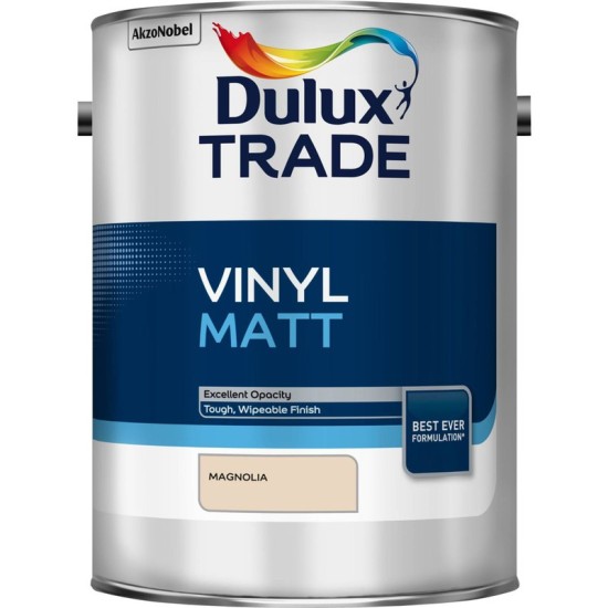 Dulux Trade 5L Vinyl Matt - Magnolia Finish