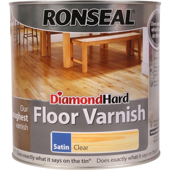 Ronseal Diamond Hard Floor Varnish 2.5L Medium Oak