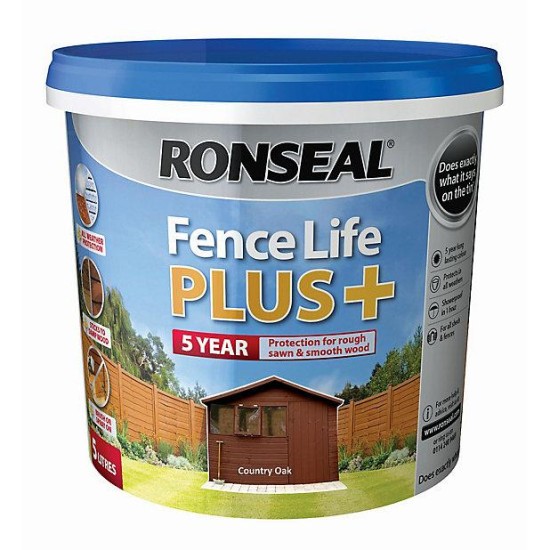 Ronseal Fencelife Plus Country Oak 5L
