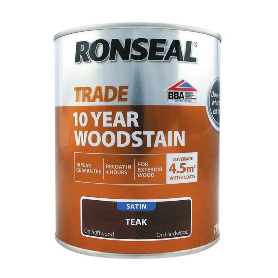 Ronseal Trade 10yr Woodstain Teak 2.5L