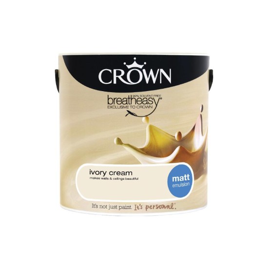 Crown Matt Breatheasy Solvent Free - Ivory Cream - 2.5L