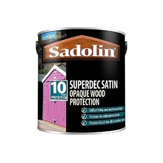 Sadolin Superdec Satin Opaque Wood Pro Super White 1L