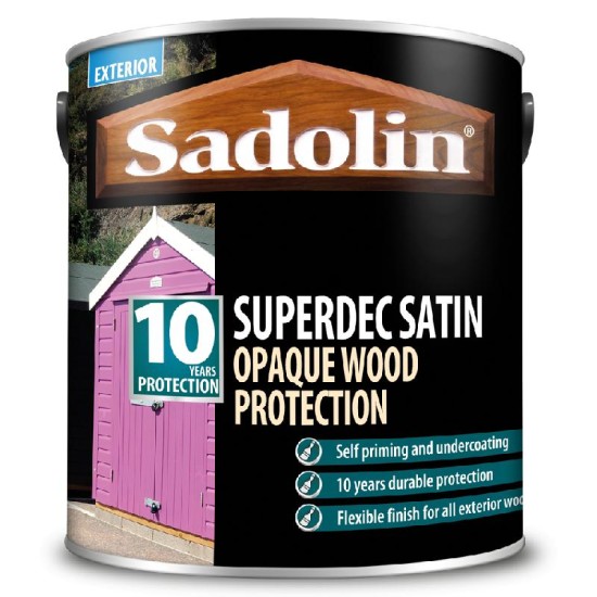 Sadolin Superdec Satin Opaque Wood Pro Black 2.5L
