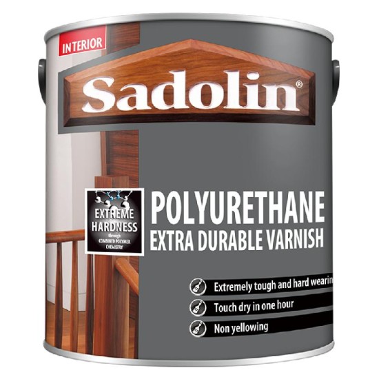 Sadolin Polyurethane Extra Durable Varnish Clear Satin 1L