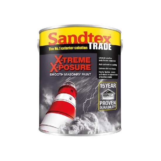 Sandtex X-Treme X-Posure Smooth Masonry Paint Brilliant White 5L
